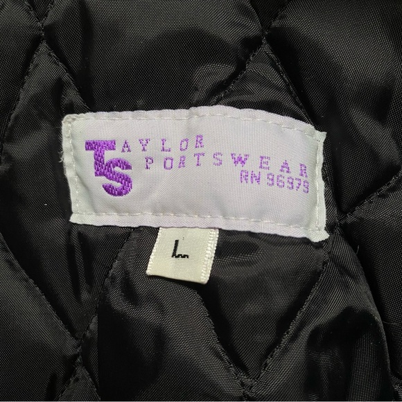 Vintage 1960’s burgundy dark red cream leather sleeves letterman jacket - Picture 7 of 7